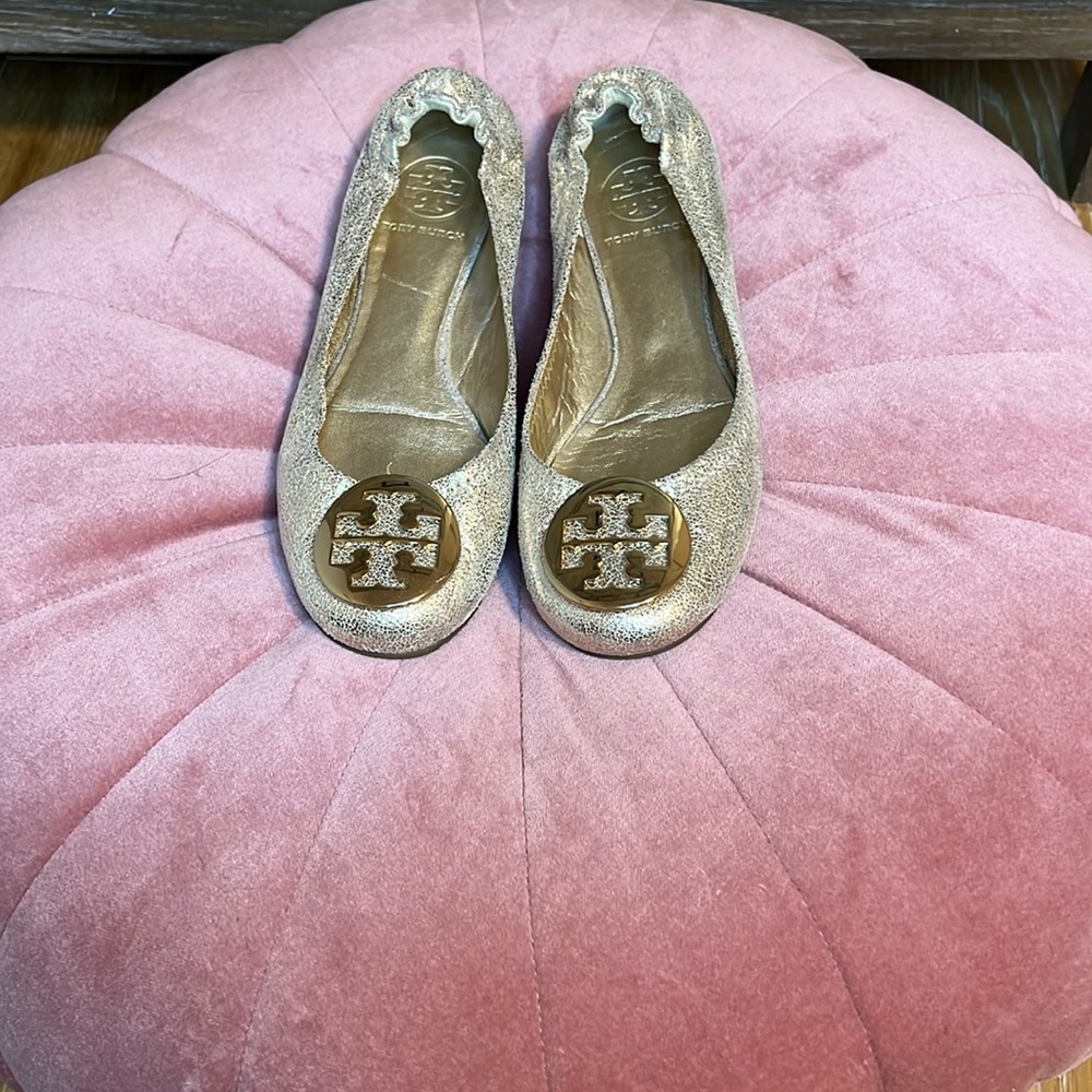 Tory Burch golden flats